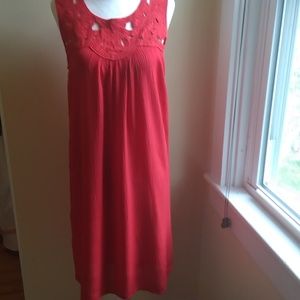 Anthropologie Jane & Delancey Women's Red Crepe Shift Dress Size XS